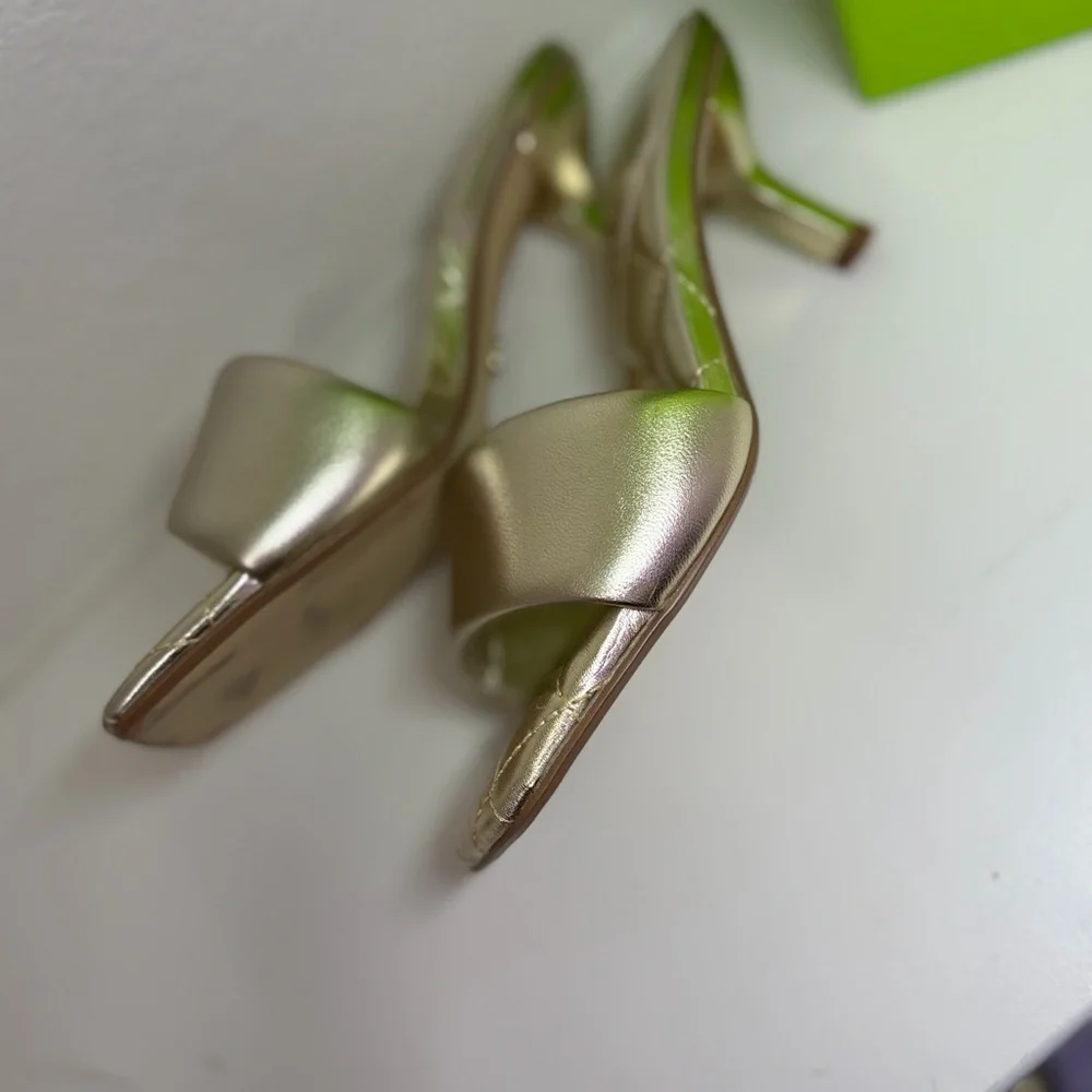 Sam Edelman Gold Slide Sandals